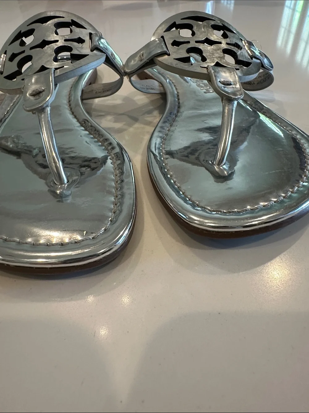 Tory Burch Miller Metallic Sandals Sz. 6.5